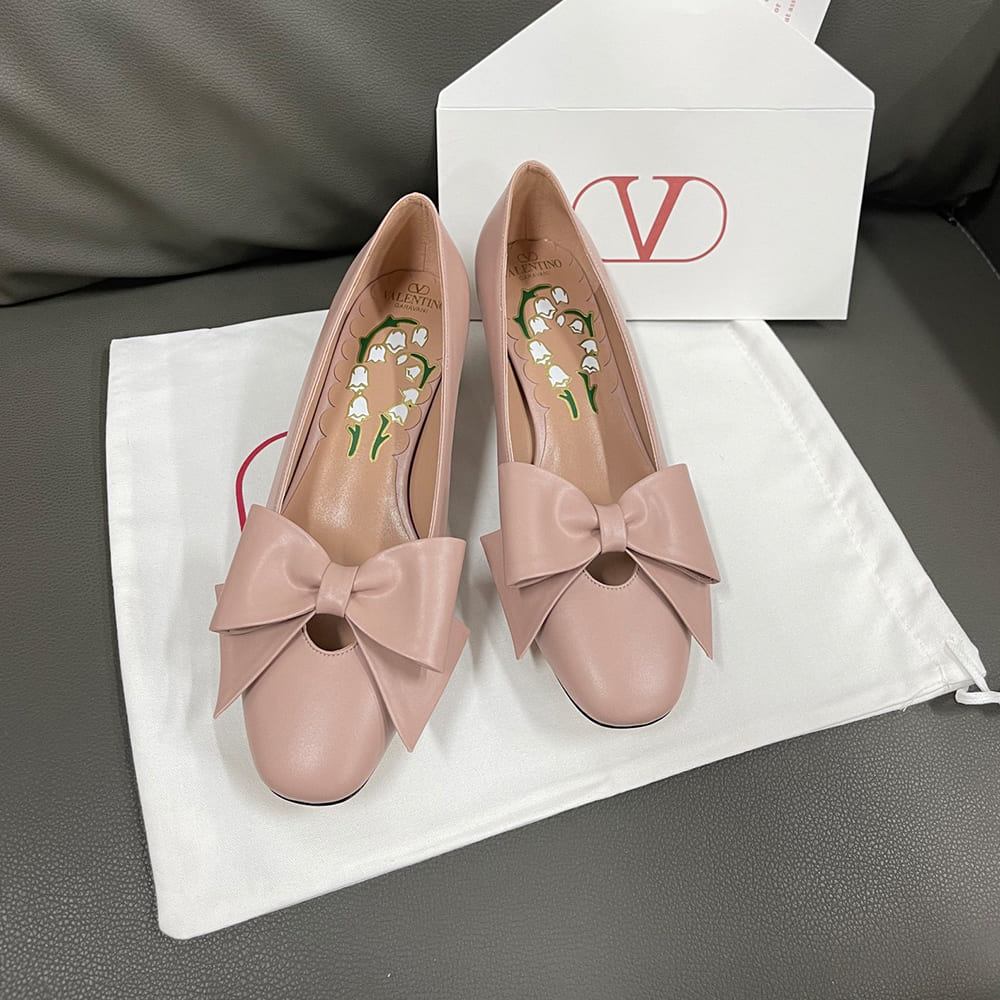 VALENTINO BOWOW sheepskin high heels (heel height 4.5 cm)