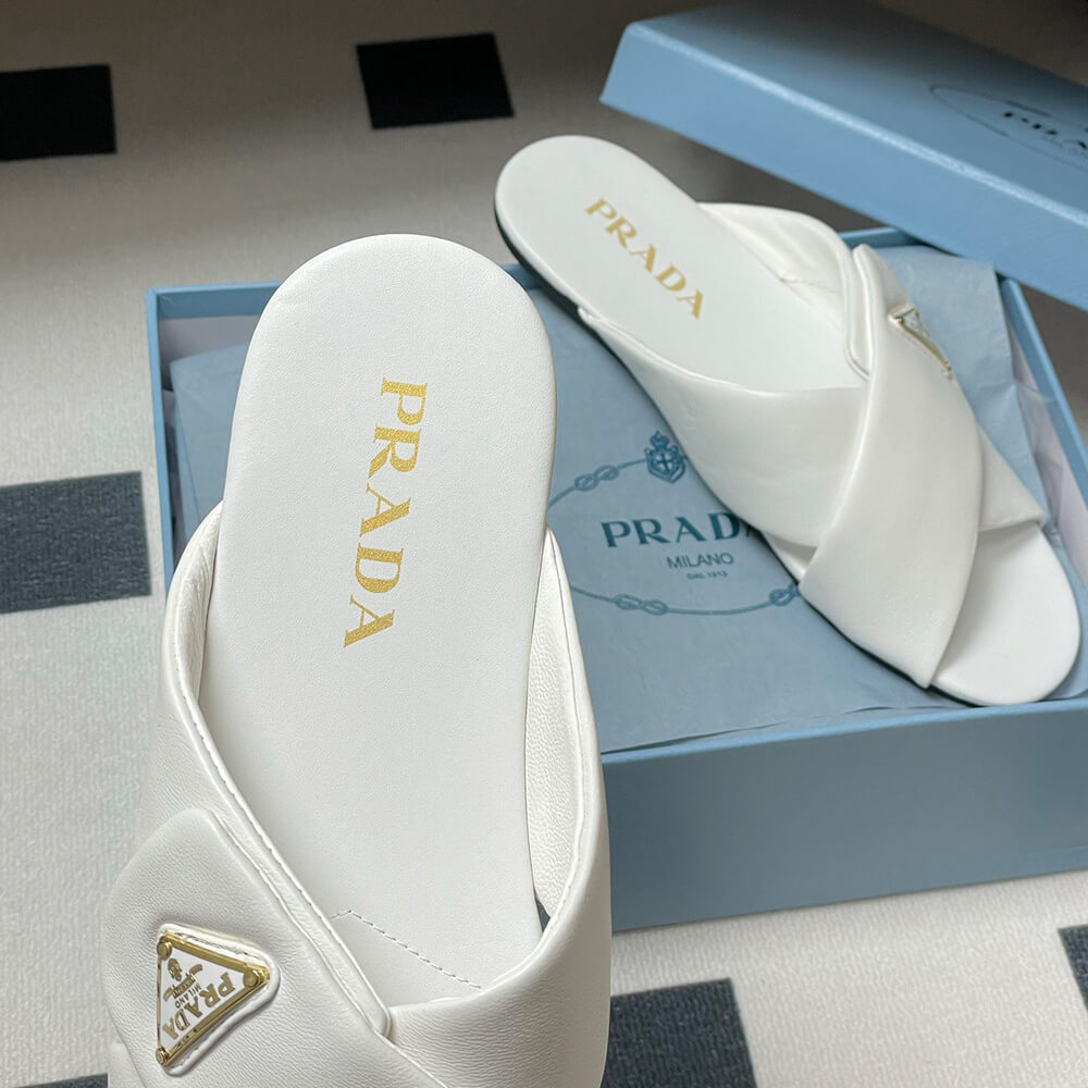 Prada Padded nappa leather slides
