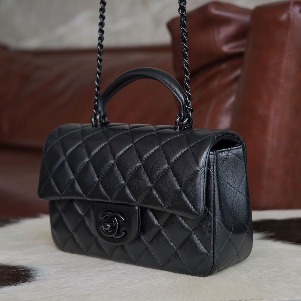 Chanel Mini Flap with Top Handle(HIGH-END GRADE)