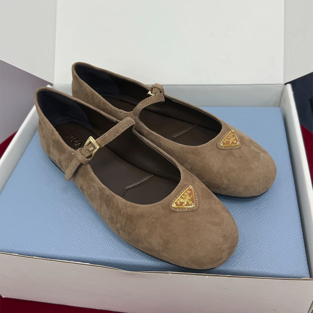 PRADA Suede ballerinas