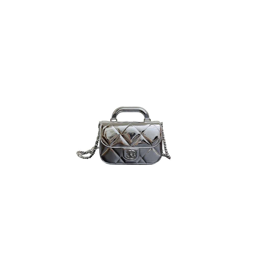 CHANEL Mini Flap Bag with Top Handle(high-end grade)