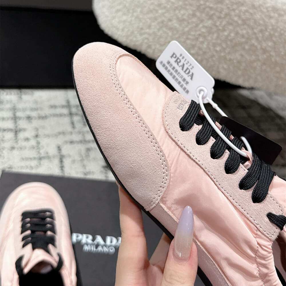 PRADA Collapse Re-Nylon and suede sneakers