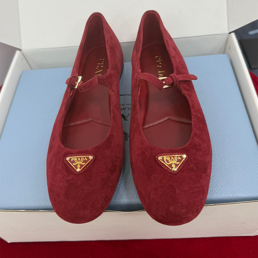PRADA Suede ballerinas