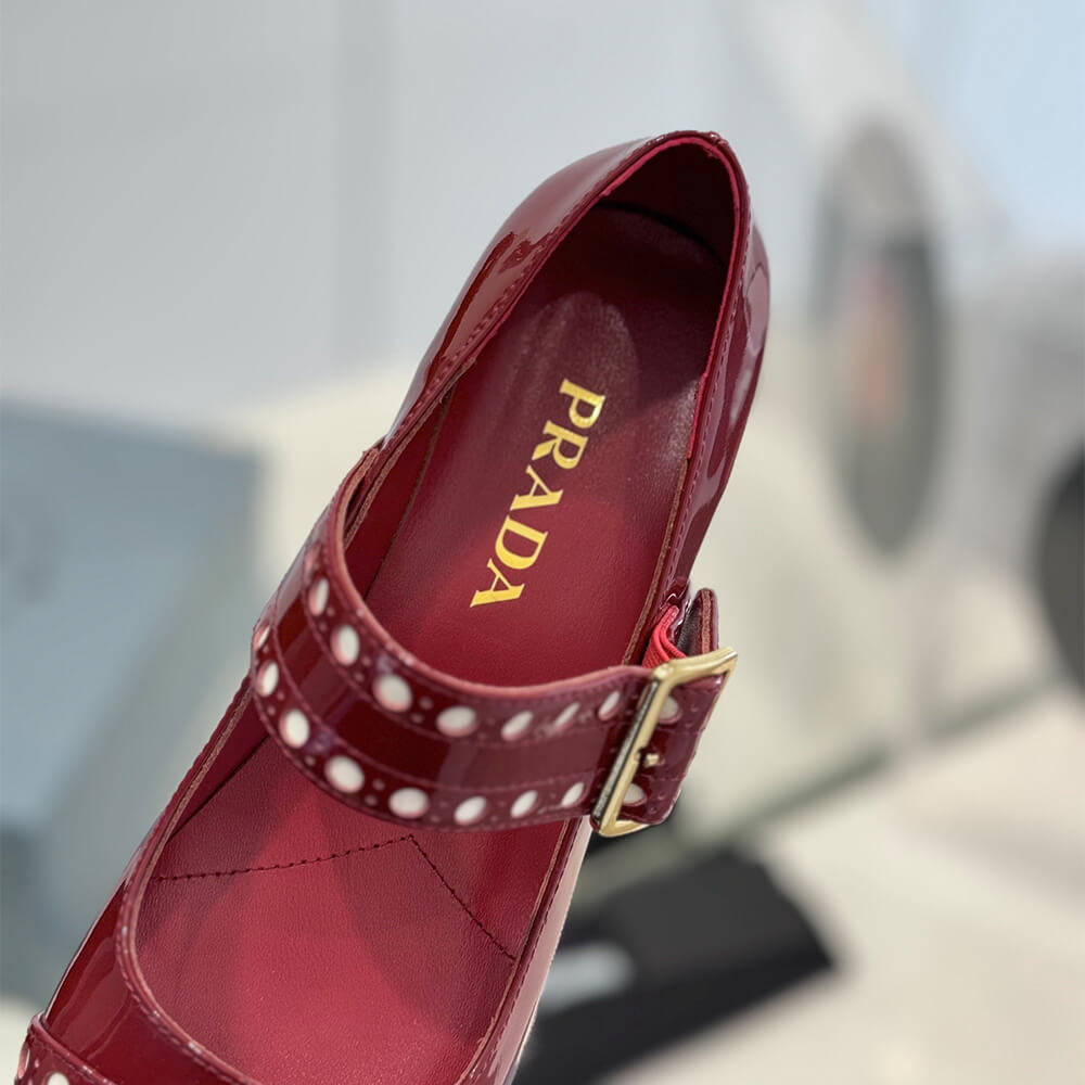 PRADA Patent leather Mary Jane pumps
