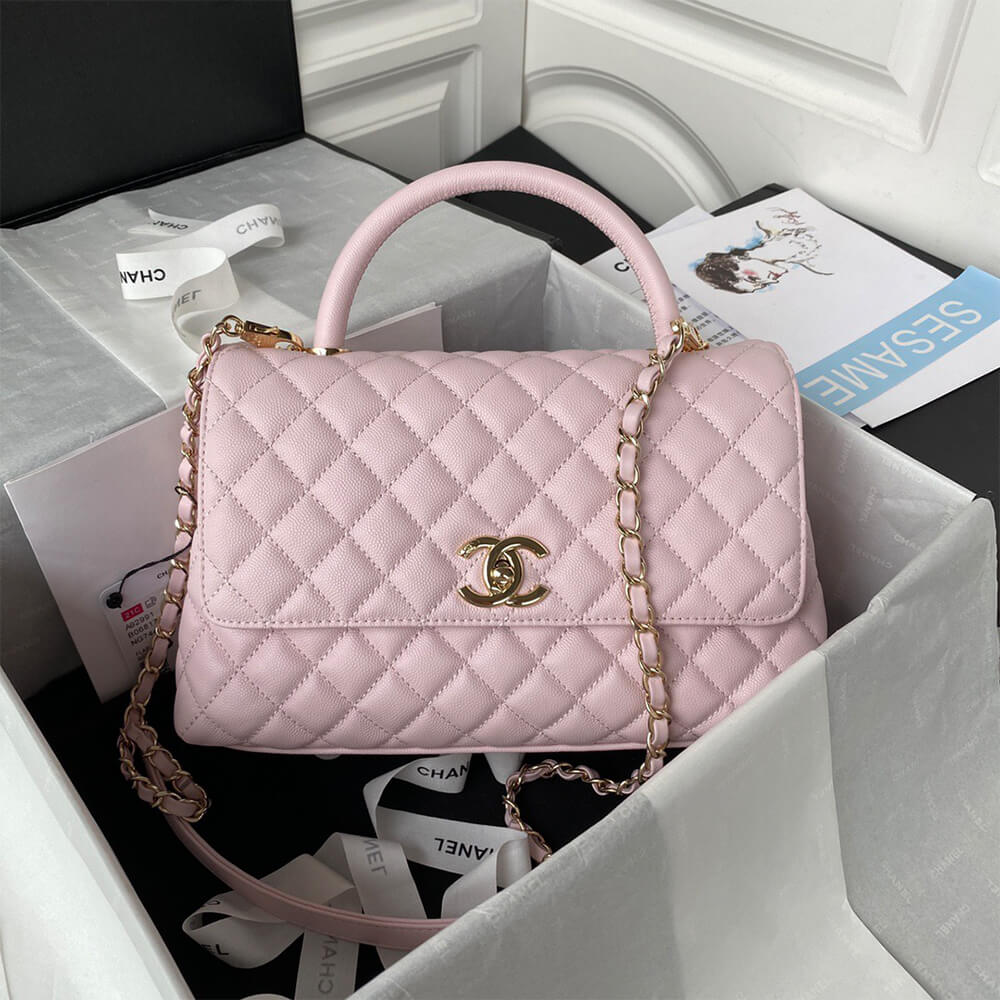 CHANEL Large Flap Bag With Top Handle(high-end grade)